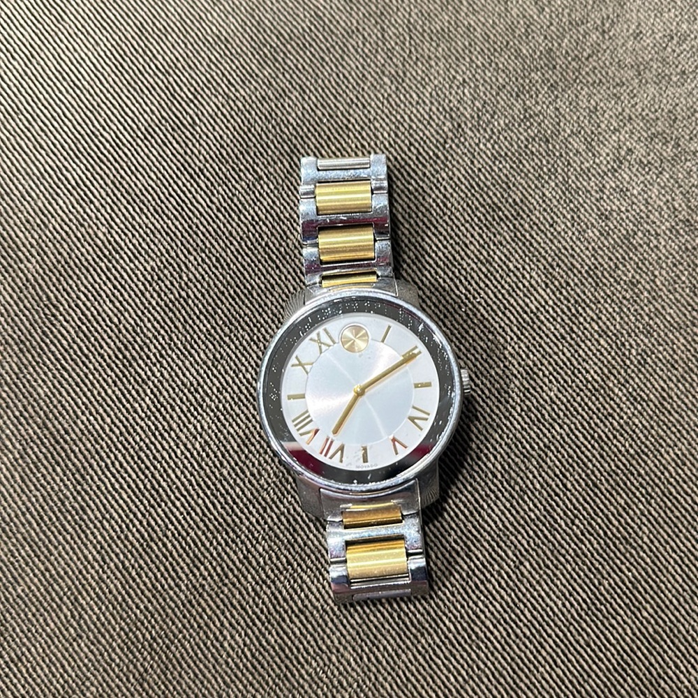 Movado Bold silver/gold watch